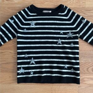 Philosophy Black and White Star Cashmere Sweater